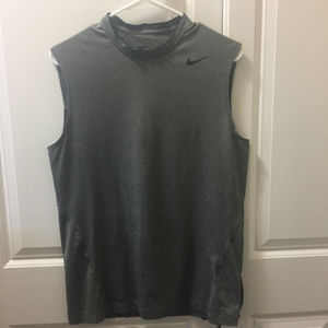 Nike Pro Combat Fitted Gray Crewneck Tank Size M